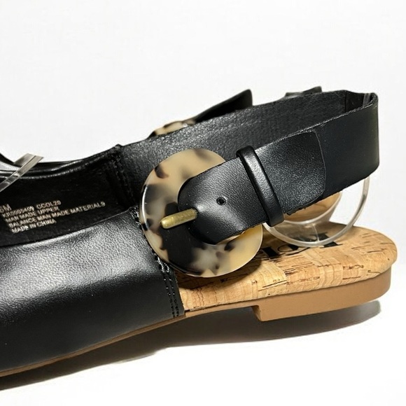 🌻NEW Korks by Kork-Ease Blush Slingback Flats in Black Size 6 - Picture 2 of 11